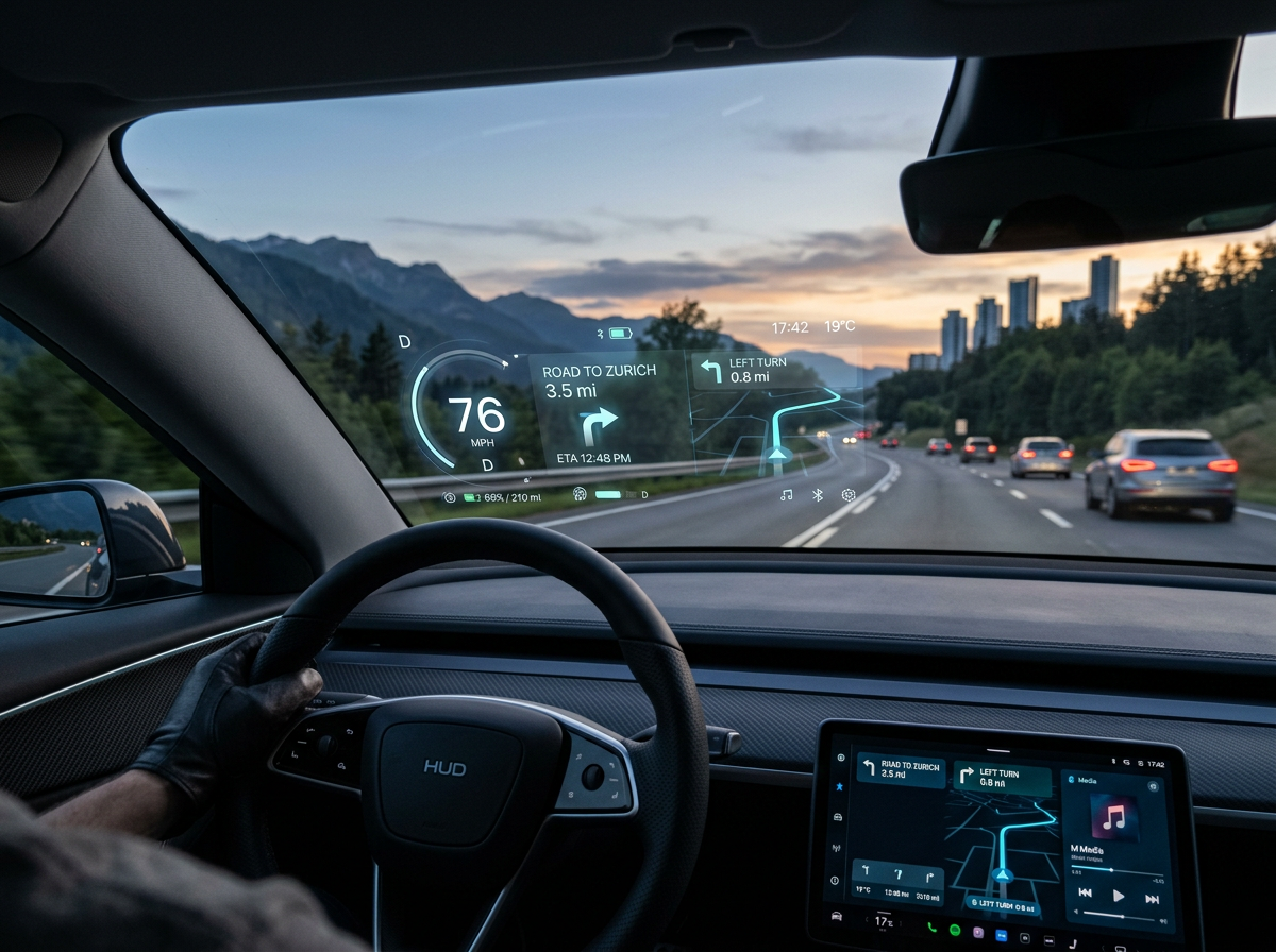 Digital cockpit head-up display interface