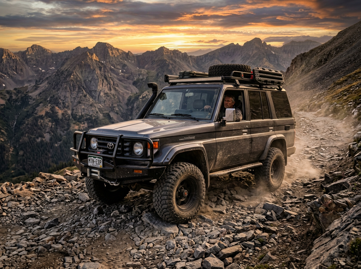 Rugged TerraDrive off-road SUV on a mountain pass